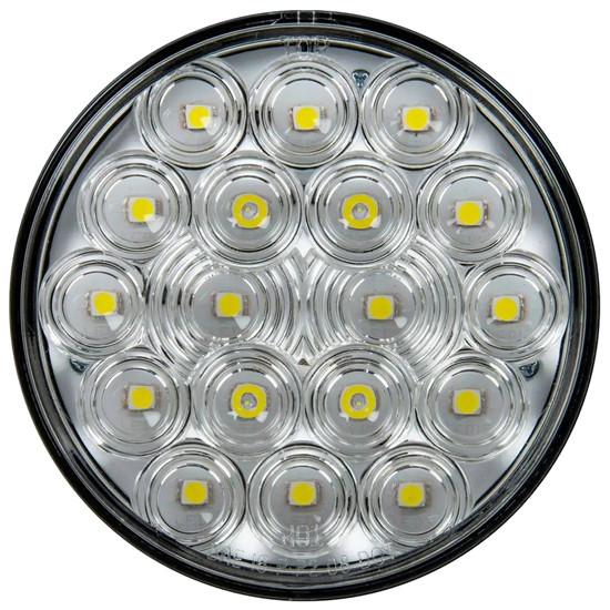 4.5 Inch Round Back Up Light - 3-Pin - White LED / Clear Lens