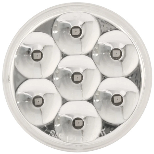 2.5 Inch Round Low Profile Pearl Marker Light  - Amber LED / Clear Lens