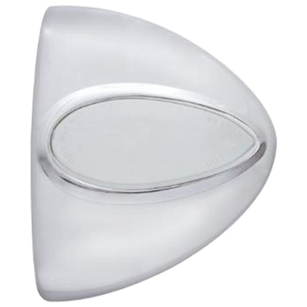 39 Diode Teardrop Headlight Turn Signal Light Cover - Amber LED / Chrome Lens For Peterbilt