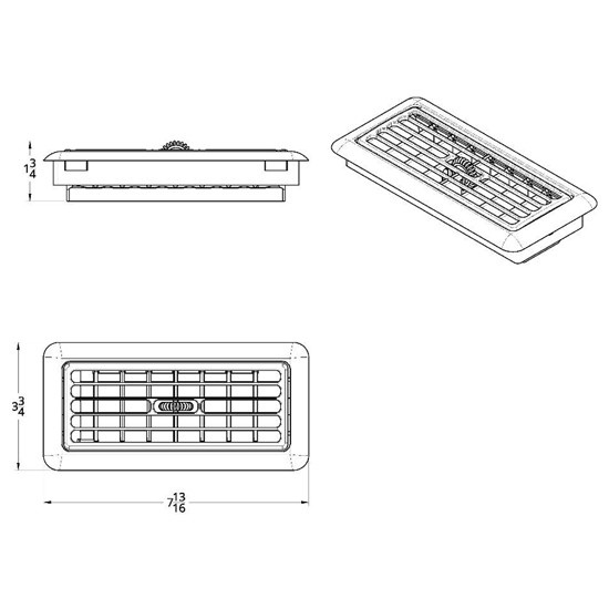 Chrome Plastic Sleeper Cab AC Vent For Freightliner