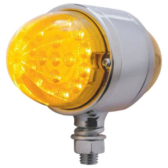 17 Diode Dual Function Reflector Double Face Light - Amber LED / Amber Lens