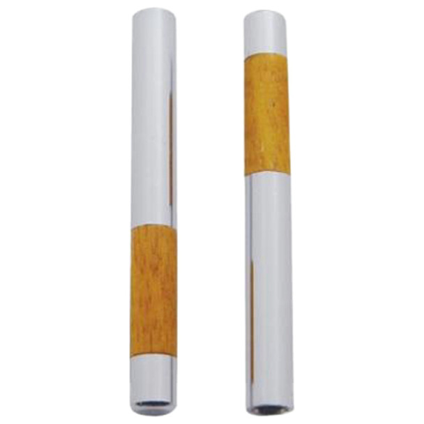 Chrome / Walnut Tube Door Lock Knobs Chrome / Walnut Tube Door Lock Knobs