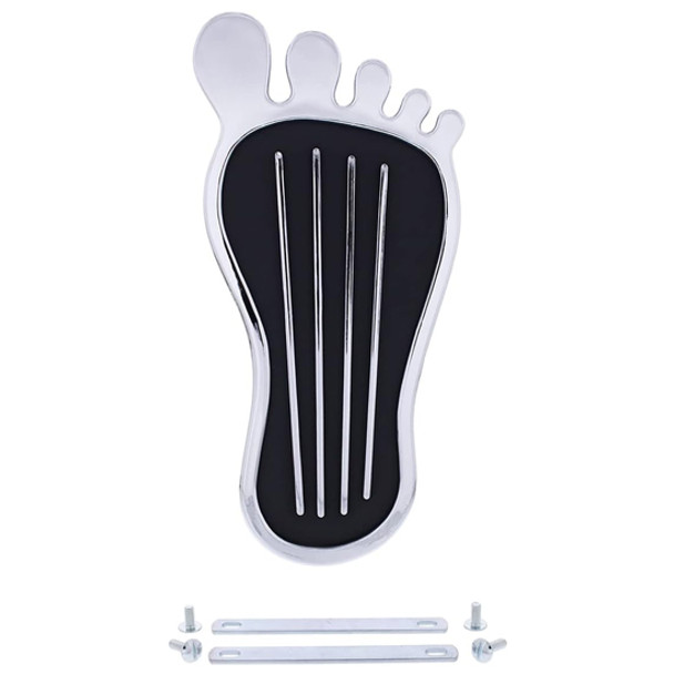 Chrome Barefoot Shape Gas Pedal Cover Chrome Barefoot Shape Gas Pedal Cover