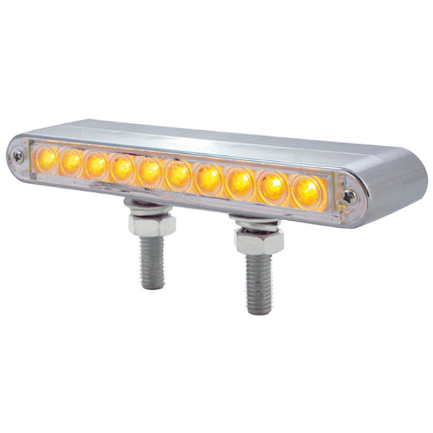 6 1/2 Inch 20 Diode Dual Face Light Bar - Amber & Red LED / Clear Lens 6 1/2 Inch 20 Diode Dual Face Light Bar - Amber & Red LED / Clear Lens