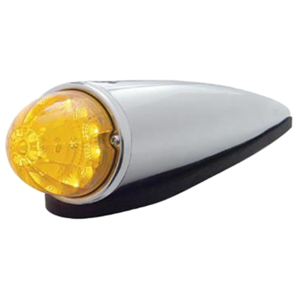 17 Diode Reflector Watermelon Cab Light W/ Chrome Housing - Amber LED/ Amber Lens