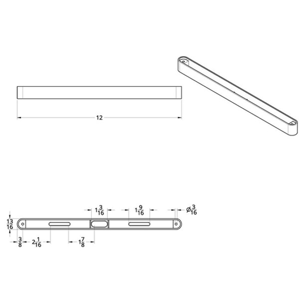 12 Inch License Frame Light Bar Housing