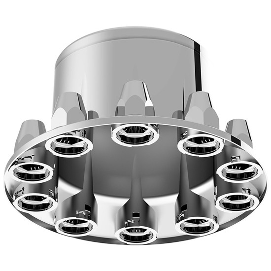 Chrome Dome Rear Axle Cover With 33mm Standard Style Push-On Nut Covers
