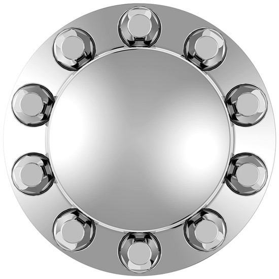 Chrome Dome Rear Axle Cover With 33mm Standard Style Push-On Nut Covers