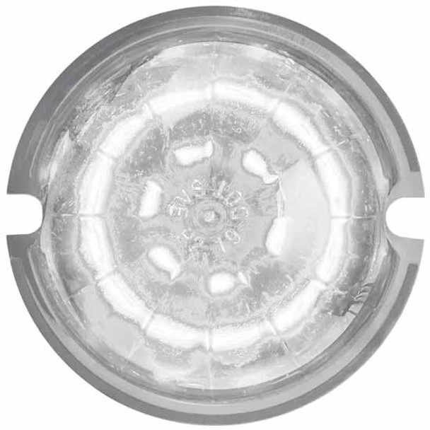 3 7/16 Inch 18 Diode Watermelon Surface Mount Turn Marker Light  - White LED / Clear Lens