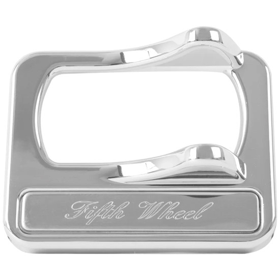 Chrome 5th Wheel Rocker Switch Cover Guard W/ SS Plate For Peterbilt