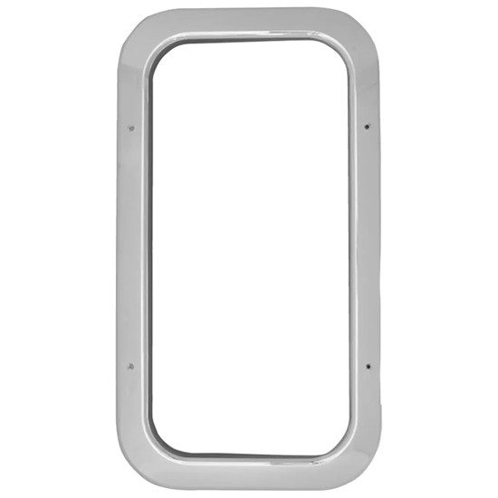 Chrome Plastic Rectangular Interior View Window Trim