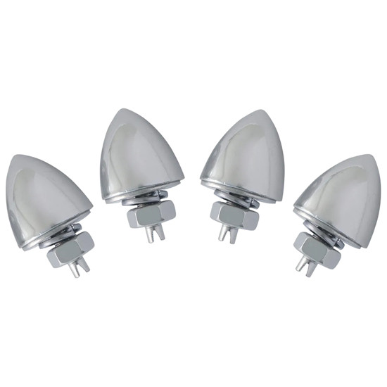 Chrome License Frame Bullet Nut Set Of 4