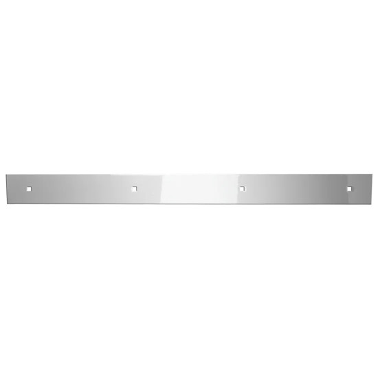 18 X 2 Inch Chrome Mud Flap Top Plate W/ 4 Mounting Holes