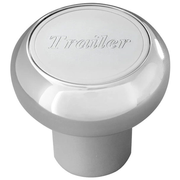Large Chrome Aluminum Trailer Air Valve Knob With SS Plate- Screw On Large Chrome Aluminum Trailer Air Valve Knob With SS Plate- Screw On