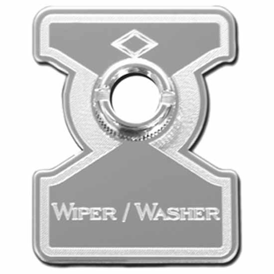 Stainless Steel Wiper / Washer Dash Plate With Chrome Nut For Kenworth