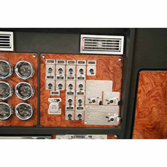 Toggle Switch Label Covers - 6 piece For Kenworth T600B, W900B