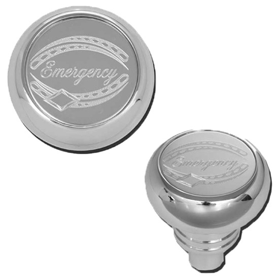 3/8 Inch Chrome Emergency Parking Brake Control Knob For Peterbilt 359, 375, 377, 378, 379