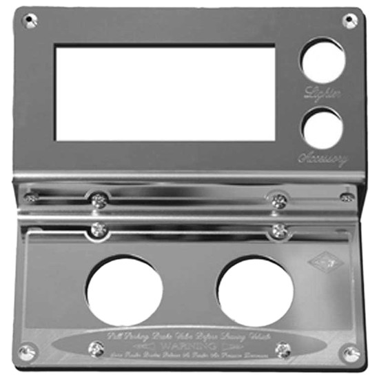 Stainless Steel Dash Control Panel W/ Parking Bracket Hole Lighter