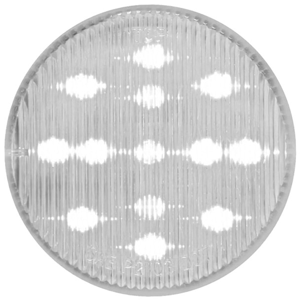 2.5 Inch Round Fleet Marker Light - White LED / Clear Lens