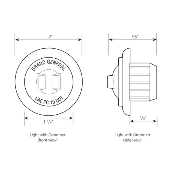1.25 Inch Dual Function Single Diode Light - White LED / Clear Lens