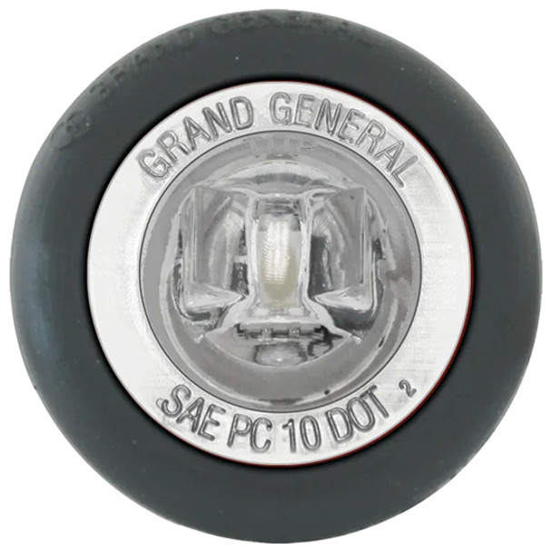 1.25 Inch Push In Dual Function Light With Grommet- Amber LED / Clear Lens