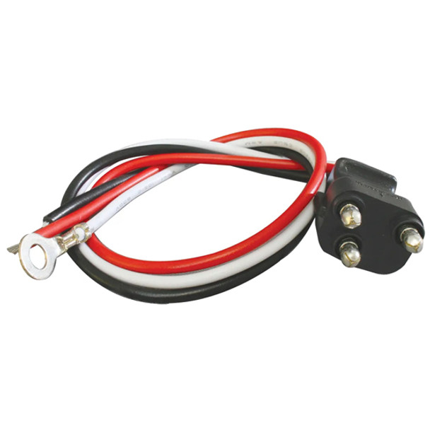 3 Prong Straight Plug Pigtail With 11 Inch 3 Wire Lead For Dual Function Lights 3 Prong Straight Plug Pigtail With 11 Inch 3 Wire Lead For Dual Function Lights