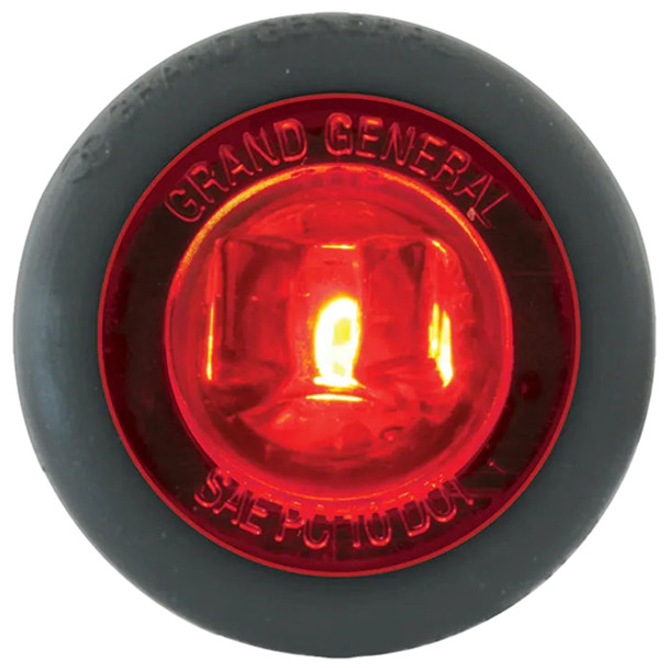 1 1/4 Inch Dual Function Mini Push-in Wide Angle Turn Marker Light W/ Grommet - Red LED / Red Lens 1 1/4 Inch Dual Function Mini Push-in Wide Angle Turn Marker Light W/ Grommet - Red LED / Red Lens