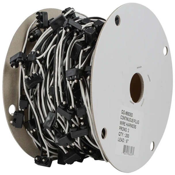 2 Prong Light Plug Wire Harness With 12 Inch Lead - Sold Per Plug