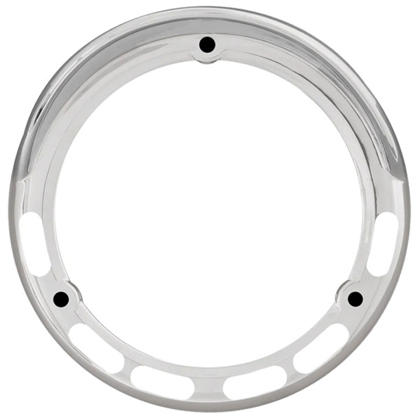 Chrome Bezel With Visor For 4 Inch Pearl LED Pedestal Lights