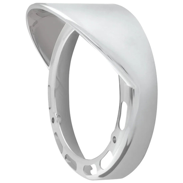 Chrome Bezel With Visor For 4 Inch Pearl LED Pedestal Lights