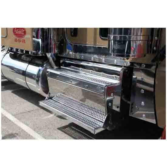 63 Inch Stainless Steel Sleeper Panels W/ Twenty M3 Light Holes For Peterbilt 388 & 389