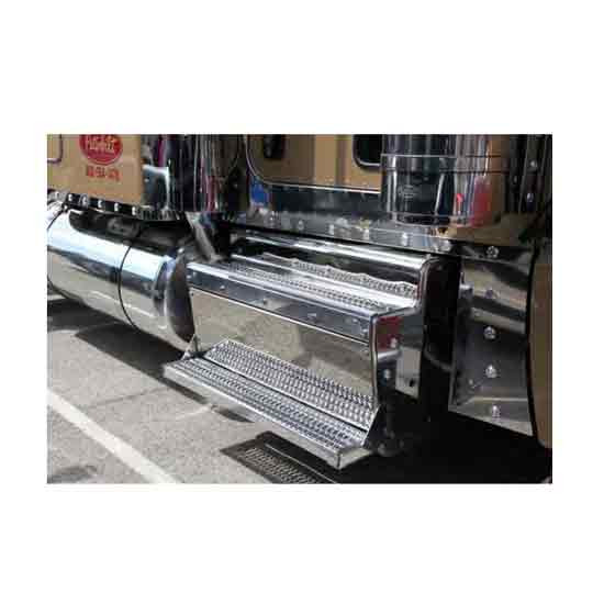 2.25 X 70 Inch Stainless Steel Sleeper Panels W/ 20 M3 Light Holes For Peterbilt 388 & 389