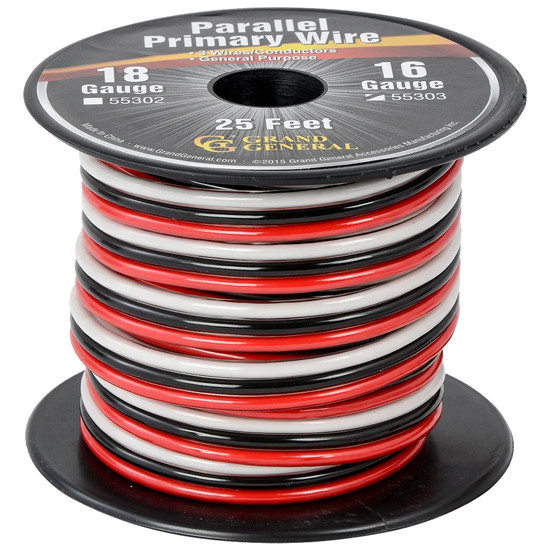 16 Gauge Parallel Primary 3 Wire - 25 Ft