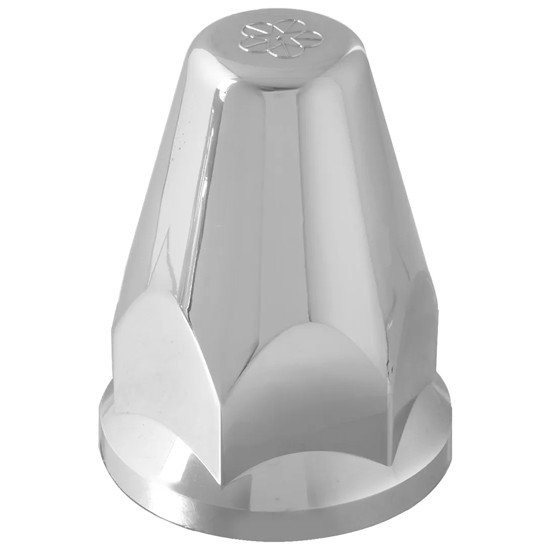 33MM X 2 5/8 Inch Chrome Bullet Push On Lug Nut Cover W/ Flange
