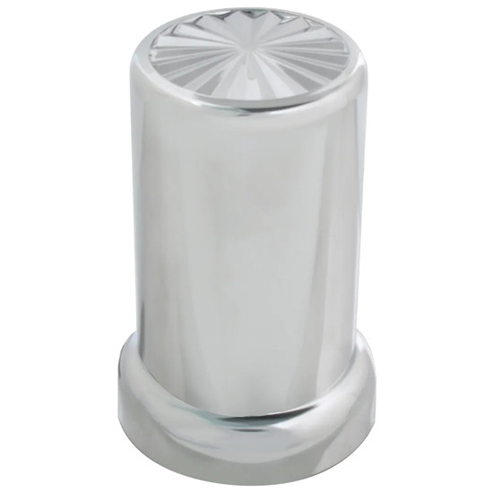33MM X 3 3/8 Inch Chrome Pin Wheel Push On Lug Nut Cover