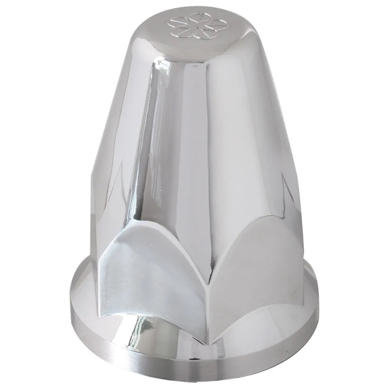 33MM X 2 5/8 Inch Chrome Standard Push On Lug Nut Cover W/ Flange