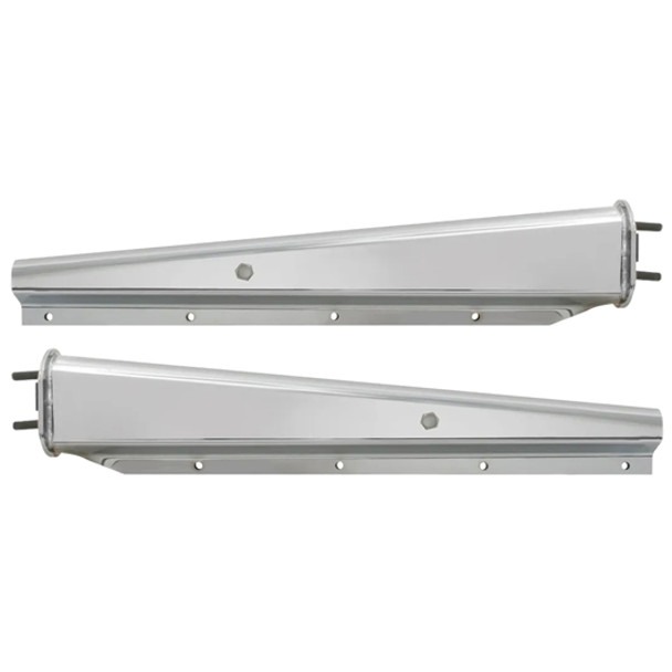 30 Inch Heavy Duty Chrome Spring Loaded Straight Mud Flap Hangers