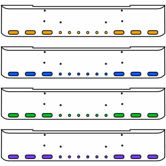 18 Inch Chrome Texas Rolled End Bumper, 7 Gauge Kit With Round Lights