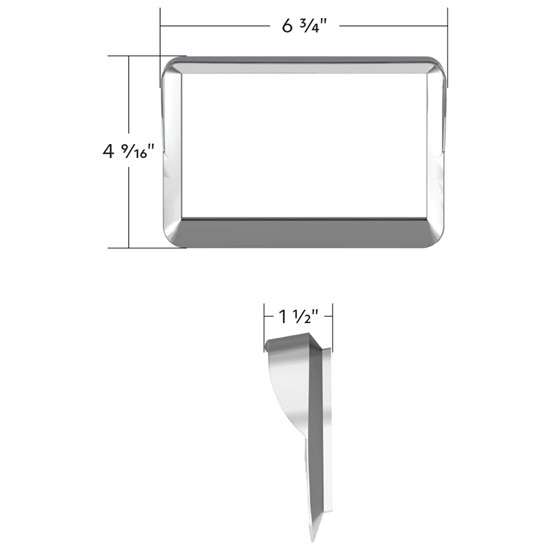 7 Inch Navigation Screen Bezel With Visor For Peterbilt 579 - 2012-2021