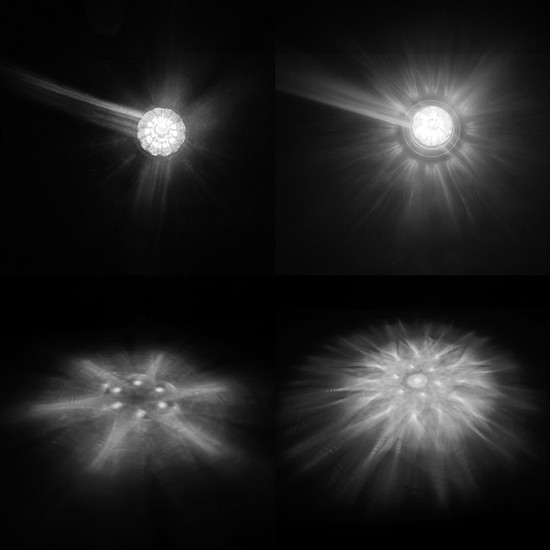 Legendary 1-1/2 Glass Watermelon Cool White-Clear 3 Wire Dual Function Chrome Bezel, Stud Mount LED Light