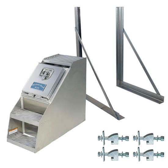 Merritt Aluminum Step Box Kit With Smooth Door- 12 X 23.5 X 28.5 Inch