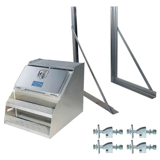Merritt Aluminum Step Box Kit With Smooth Door- 18 X 23.5 X 28.5 Inch