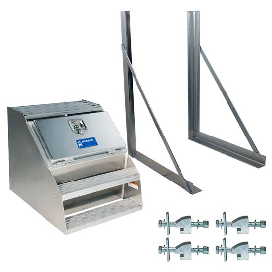 Merritt Aluminum Step Box Kit With Smooth Door- 30 X 23.5 X 28.5 Inch