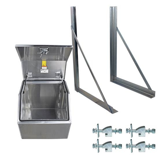 Merritt Aluminum Frame Box Kit With Diamond Plate Top Open Door-18 X 23.5 X 21 Inch