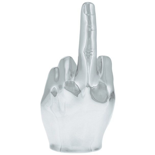 Aluminum Flip Off Middle Finger Hood Ornament