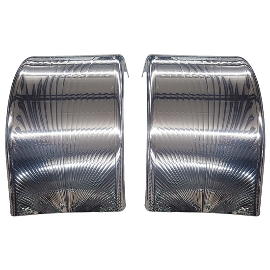 CSM 80 Inch 304 Stainless Steel Sun Burst Pattern Half Fenders
