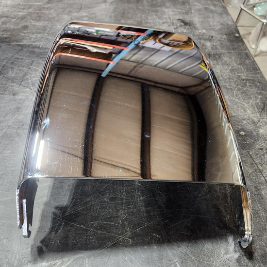 BLEMISHED: Chrome Bumper End For Freightliner M2 - Driver Side