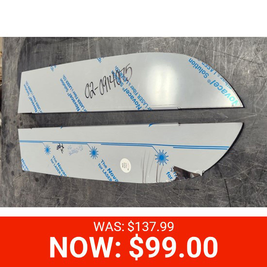 BLEMISHED: CSM 304 Stainless Steel Chop Top Window Panels For Kenworth W990