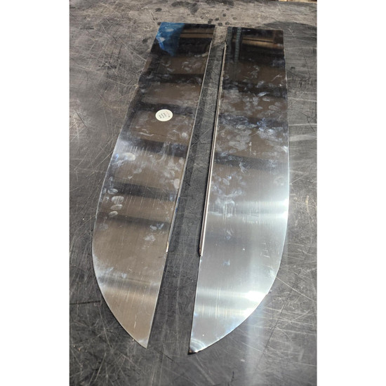 BLEMISHED: CSM 304 Stainless Steel Chop Top Window Panels For Kenworth W990