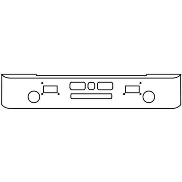 SS Bumper W/ Fog, Tow & Hitch Holes For Mack R600